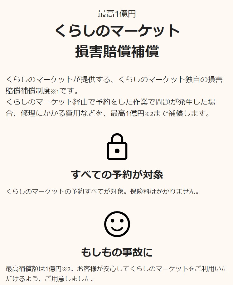 くらしのマーケットの保険