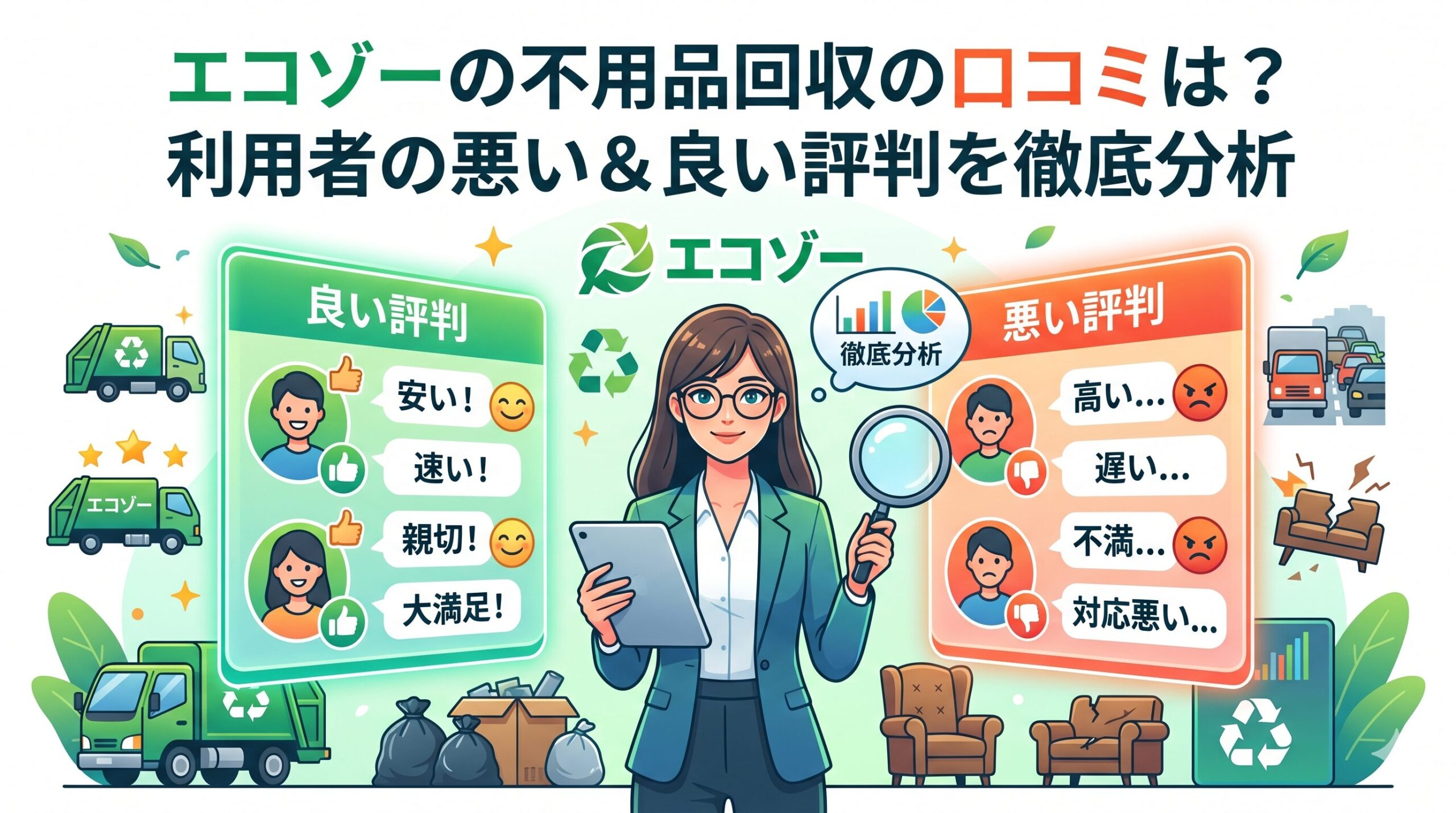 エコゾーの不用品回収の口コミ